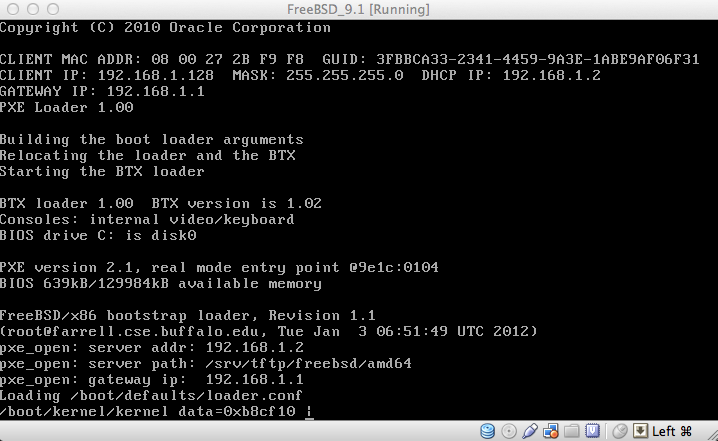 FreeBSD Diskless PXE